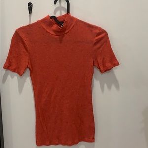 Red mockneck